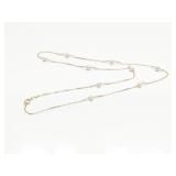 NECKLACE, PEARL, 14K GOLD, 2G