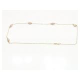 NECKLACE, PEARL, 14K GOLD, 2.3G