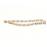 BRACELET 14K GOLD TANZANITE 6.6G