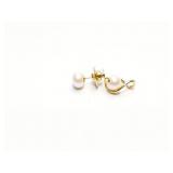 PENDANT, PEARL, 1 PEARL TIE TAG, 14K GOLD, 1.7G