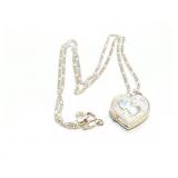 NECKLACE, STERLING SILVER W/ LOCKET, 5.1G