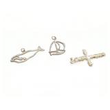 PENDANT 3PC STERLING SILVER, 5.8G
