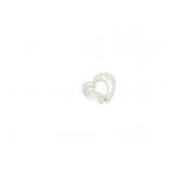 PENDANT, DIAMOND HEART SHAPE, 14K GOLD, 2.4G