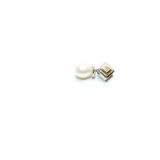 PENDANT, SMALL DIAMOND/ PEARL, 14K GOLD, 2.5G