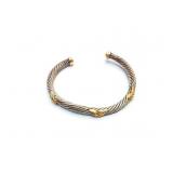 BRACELET, 14K W/ STERLING SILVER, 10.8G