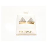 EAR RINGS 14K, .55CT DIAMONDS 2.7G