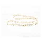 NECKLACE, 14K GOLD PEARLS 5X5.