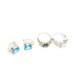 RING, 2PC, STERLING SILVER, 20G