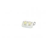PENDANT, 14K GOLD, .21CT DIAMONDS/ WHITE, .17CT
