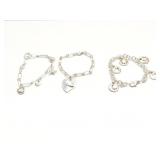 3 BRACLETS- ONE IS TIFFANY AND CO.- 3PC STERLING