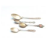SPOON LOT 4PC STERLING SILVER