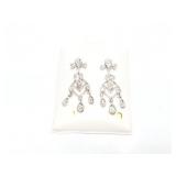 EAR RINGS, .25CT DIAMOND, 14K GOLD, 3.6G