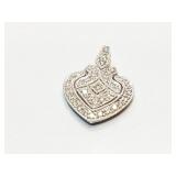 PENDANT, .37CT DIAMOND, 18K GOLD, 2.6G