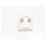 EAR RINGS, 14K GOLD, .25CT DIAMOD, 1.4G