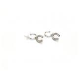 EAR RINGS, STERLING SILVER, 4.03G