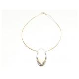 PENDANT W/ NECKLACE 18K OVER STERLING SILVER