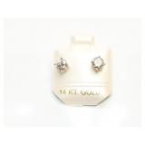 EAR RINGS, 1CT TW  DIAMOND STUDS, SCREW BACK