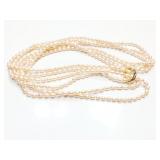 NECKLACE, PEARLS, BAROQUE PINK