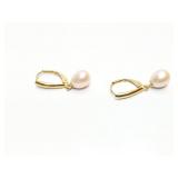 EAR RING, 7MM PEARL, 14K GOLD, 2G