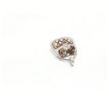 PENDANT, MOTHER OF PEARL, .5CT DIAMONDS, 7.7G