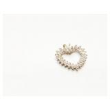 PENDSANT, HEART SHAPE, SMALL DIAMOND, 10K GOLD,