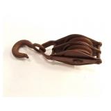 VINTAGE METAL ROPE PULLEY