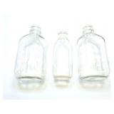 3- MILK BOTTLES-MARKED DAIRY CONTAINERS- TWO 2