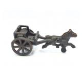 CAST IRON HORSE AND CARRIAGE