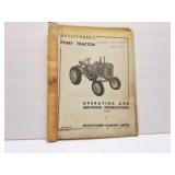 MASSEY HARRIS PONY TRACTOR MANUAL