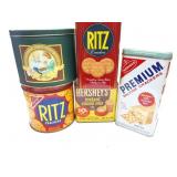 VINTAGE TINS AND CARDBOARD ITEMS- HERSHEYS- RITZ