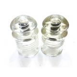 PYREX- 2 VINTAGE GLASS INSULATORS
