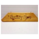 COUNTY STORE WOOD BURNED SIGN