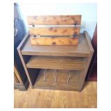 RECORD CABINET AND FOOT STOOL