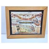1876 GLIDDEN STEEL BARB WIRE SIGN 15x 19in