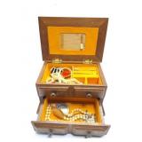 JEWLERY BOX WITH CONTENTS- JEWLERY UNSEARCHED