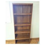 WOODEN BOOK CASE -SHELVING UNIT APPROXIMATELY 6