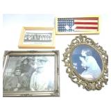 WALL HANGINGS- NICE IVAL VINTAGE FRAME AND MUCH
