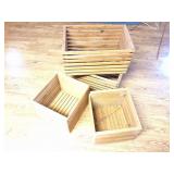 4 WOODEN  CRATES