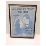 1943 SAY A PRAYER FOR THE BOYS OVER THERE SHEET