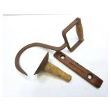 HAY HOOK- LEVEL   - PIG SCRAPER-- ALL VINTAGE