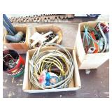 ASSORTED LOT- WIRE- PLASTIC PIOE