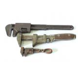 3- VINTAGE MONKEY WRENCHES