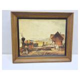 FRAMED PRINT TRAIN STATION