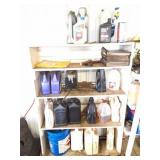 WOODEN SHELF AND ALL FLUIDS