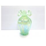GREEN VASE- APPROXIMATELY 8 INCHES TALL