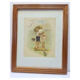 2 CHILDREN FRAMED ART