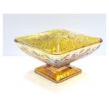 CARNIVAL GLASS DISH- APPROXIMATELY 7 INCHES WIDE