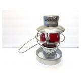 HANDLAN- CCC & STL- RED GLASS LANTERN- VINTAGE
