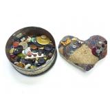 VINTAGE BUTTONS AND PIN CUSHION