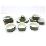 HALL- 7 STAMPED HALL DISHES AND 2 UNMARKED ITEMS